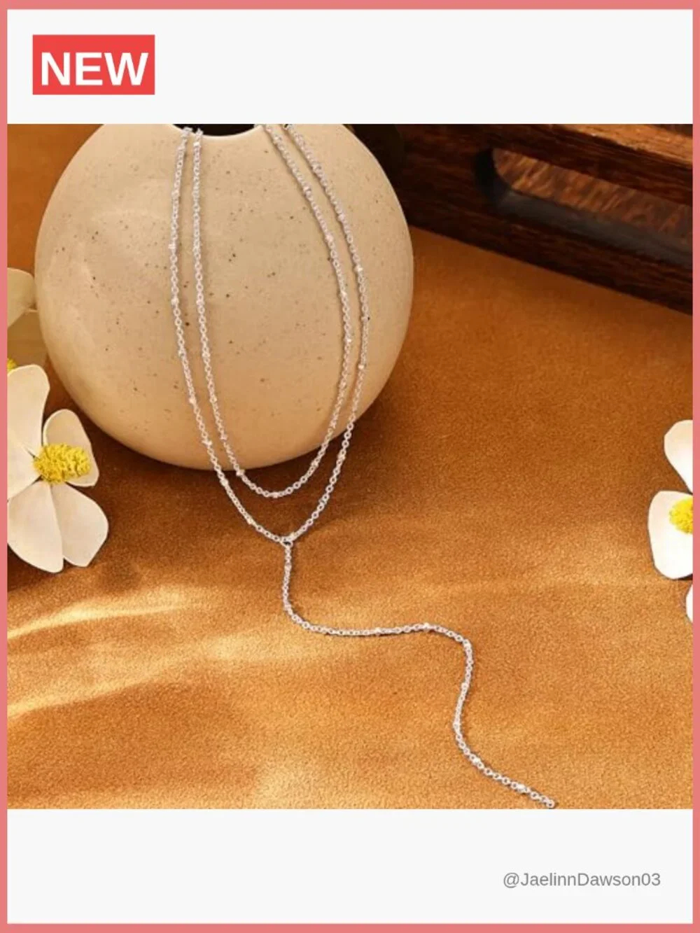14K Gold Plated Y-Shaped Lariat Necklace Dainty Cross Pendant Layered Chain